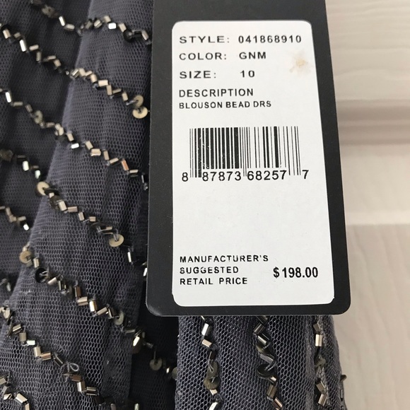 BNwT Adrianna Papell Beaded Dress size 10 - Picture 2 of 7